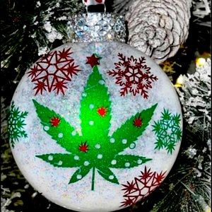 Christmas Ornament Gift| Boho Ornament| Glittery Vinyl Ornament| Personalized